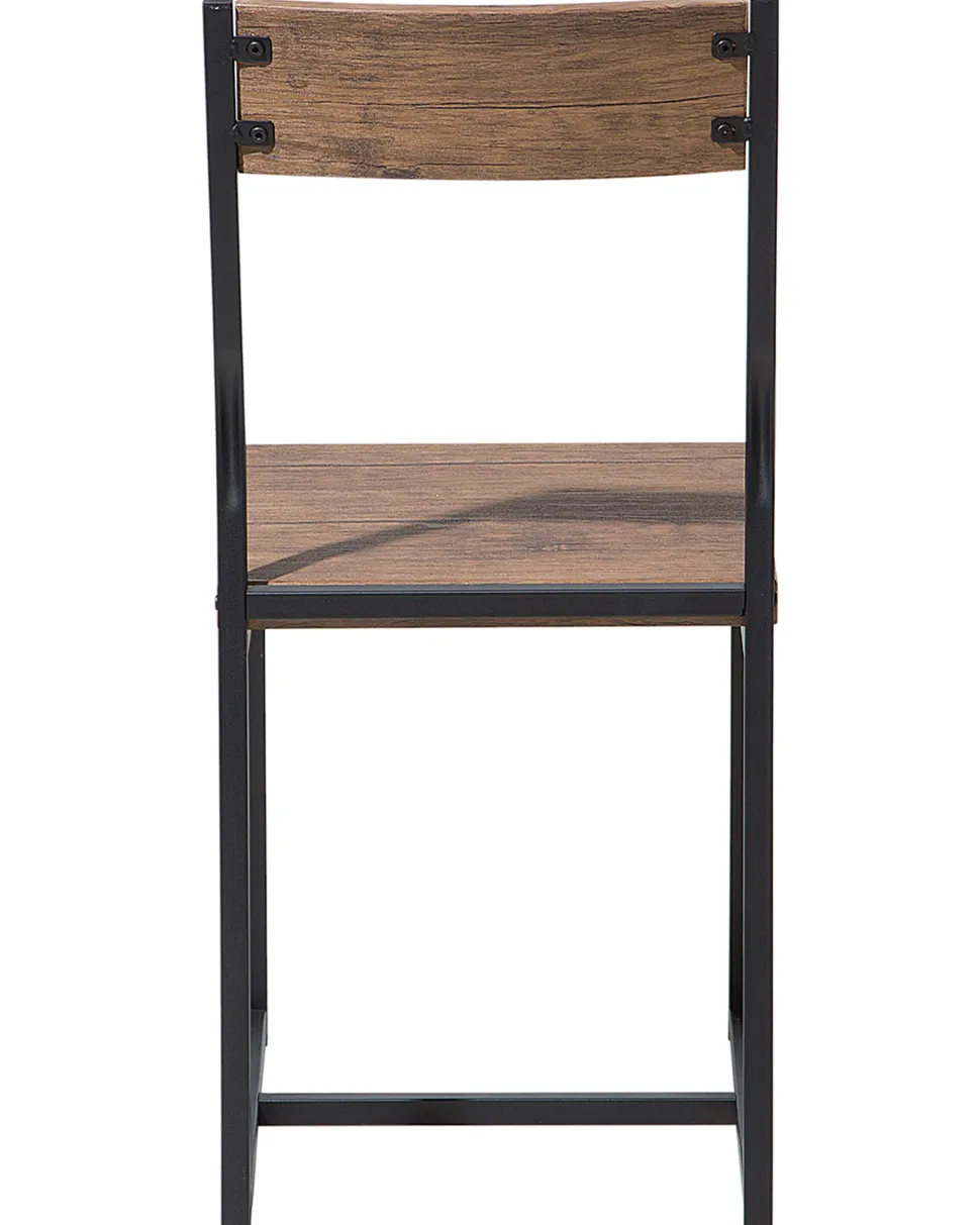 Esszimmerstuhl Dunkler Holzfarbton 6Er Set Laredo