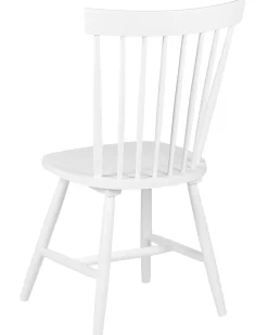 Esszimmerstuhl Gummibaumholz Weis 2Er Set Burges