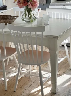 Esszimmerstuhl Gummibaumholz Weis 2Er Set Burges