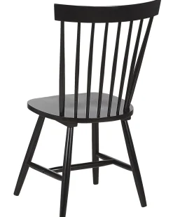 Esszimmerstuhl Gummibaumholz Schwarz 2Er Set Burges