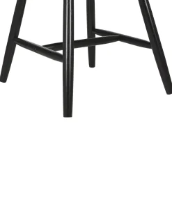 Esszimmerstuhl Gummibaumholz Schwarz 2Er Set Burges