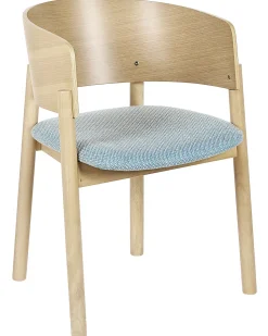 Esszimmerstuhl Heller Holzfarbton / Hellblau 2Er Set Marikana