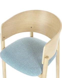 Esszimmerstuhl Heller Holzfarbton / Hellblau 2Er Set Marikana