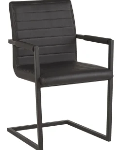 Esszimmerstuhl Kunstleder Schwarz 2Er Set Buford