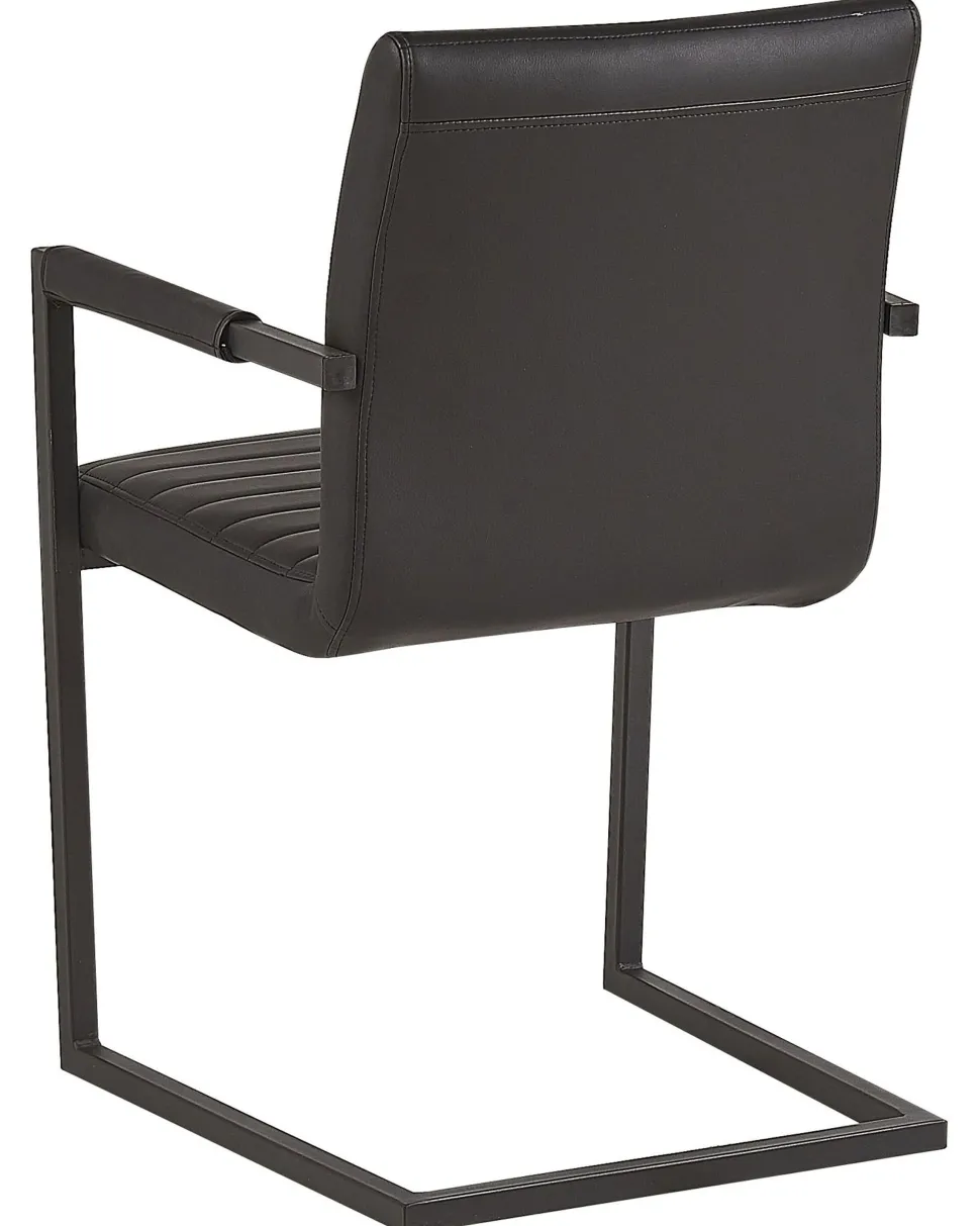 Esszimmerstuhl Kunstleder Schwarz 2Er Set Buford