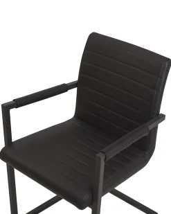 Esszimmerstuhl Kunstleder Schwarz 2Er Set Buford