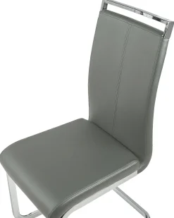 Esszimmerstuhl Kunstleder Grau 2Er Set Greedin