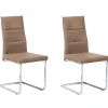 Esszimmerstuhl Kunstleder Sandbeige 2Er Set Rockford