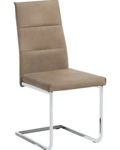 Esszimmerstuhl Kunstleder Sandbeige 2Er Set Rockford