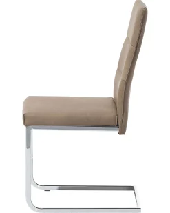 Esszimmerstuhl Kunstleder Sandbeige 2Er Set Rockford