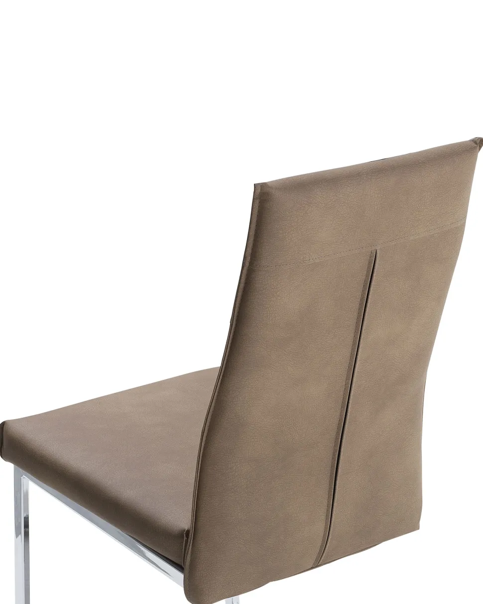 Esszimmerstuhl Kunstleder Sandbeige 2Er Set Rockford