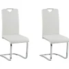 Esszimmerstuhl Kunstleder Cremeweis 2Er Set Picknes