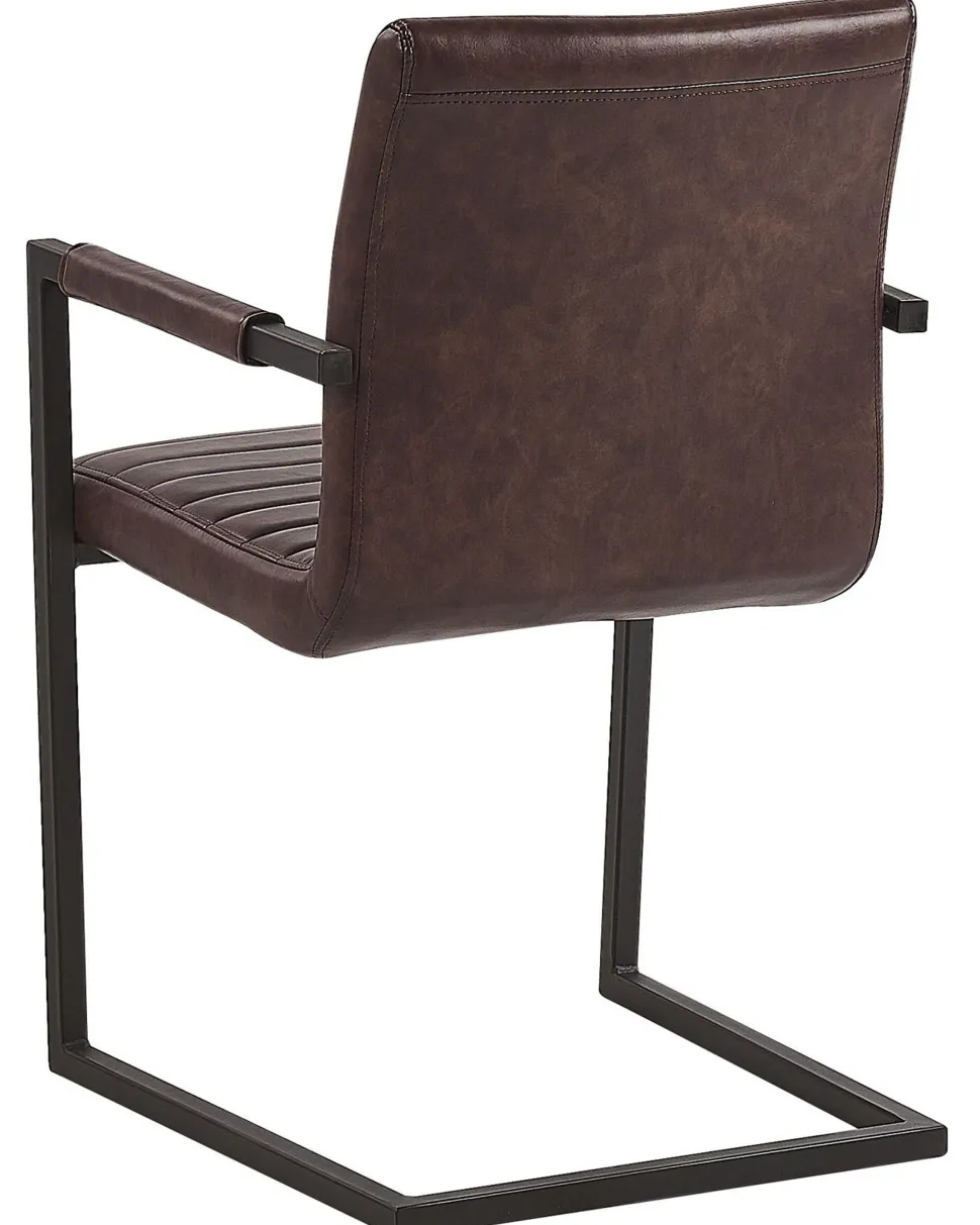 Esszimmerstuhl Kunstleder Braun 2Er Set Buford