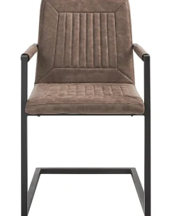Esszimmerstuhl Kunstleder Braun 2Er Set Brandol
