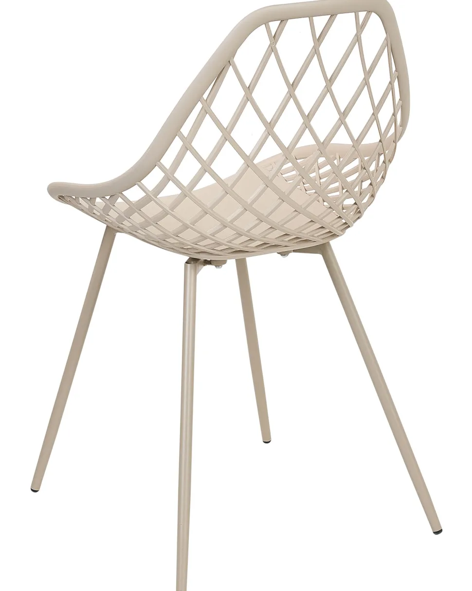 Esszimmerstuhl Kunststoff Beige 2Er Set Canton Ii