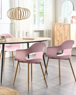 Esszimmerstuhl Kunststoff Rosa 2Er Set Utica