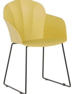 Esszimmerstuhl Kunststoff Gelb 2Er Set Sylva