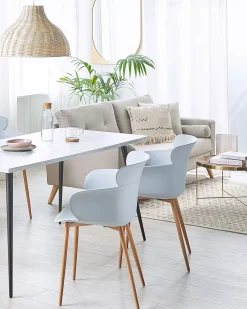 Esszimmerstuhl Kunststoff Grau 2Er Set Sumkley