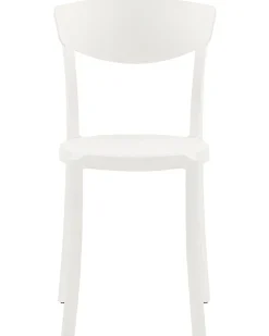 Esszimmerstuhl Kunststoff Weis 4Er Set Vieste