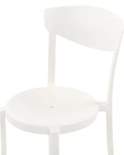 Esszimmerstuhl Kunststoff Weis 4Er Set Vieste