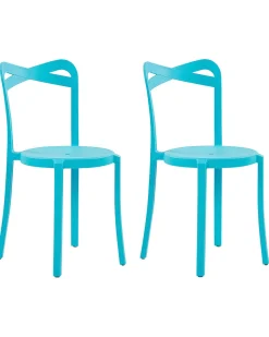 Esszimmerstuhl Kunststoff Blau 2Er Set Camogli
