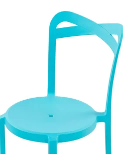 Esszimmerstuhl Kunststoff Blau 2Er Set Camogli