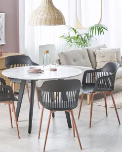 Esszimmerstuhl Kunststoff Schwarz 2Er Set Bereca