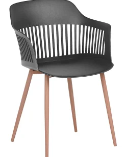 Esszimmerstuhl Kunststoff Schwarz 2Er Set Bereca