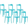 Esszimmerstuhl Kunststoff Blau 6Er Set Camogli
