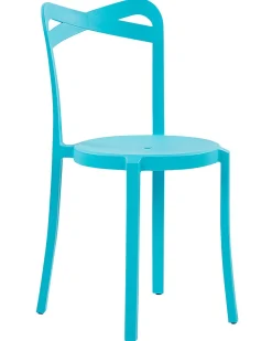 Esszimmerstuhl Kunststoff Blau 6Er Set Camogli