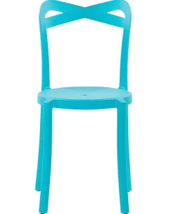 Esszimmerstuhl Kunststoff Blau 6Er Set Camogli