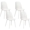 Esszimmerstuhl Kunststoff Weis 4Er Set Emory