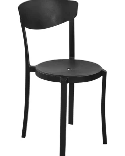 Esszimmerstuhl Kunststoff Schwarz 8Er Set Vieste