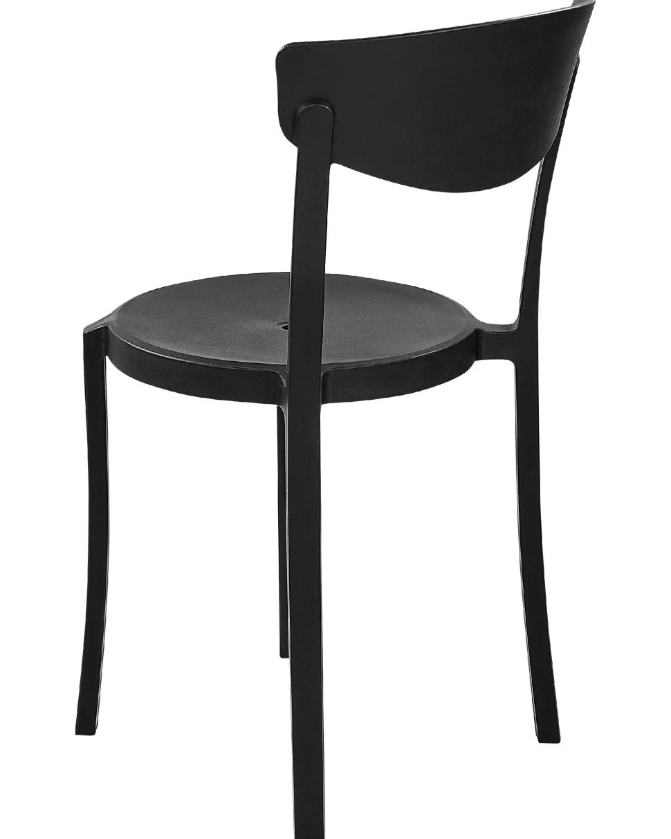 Esszimmerstuhl Kunststoff Schwarz 8Er Set Vieste
