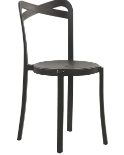 Esszimmerstuhl Kunststoff Schwarz 4Er Set Camogli