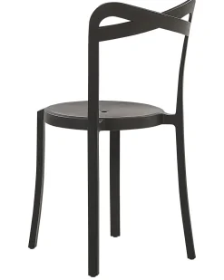 Esszimmerstuhl Kunststoff Schwarz 4Er Set Camogli