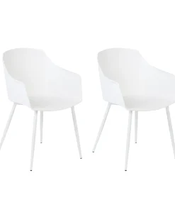 Esszimmerstuhl Kunststoff Weis 2Er Set Fonda