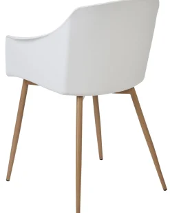 Esszimmerstuhl Kunststoff Weis / Heller Holzfarbton 2Er Set Fonda Ii