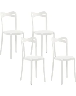 Esszimmerstuhl Kunststoff Weis 4Er Set Camogli
