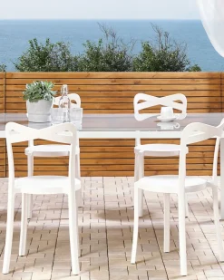 Esszimmerstuhl Kunststoff Weis 4Er Set Camogli