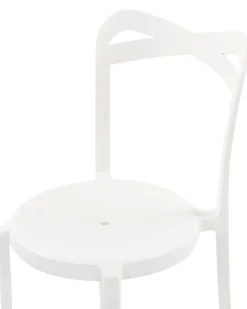 Esszimmerstuhl Kunststoff Weis 4Er Set Camogli