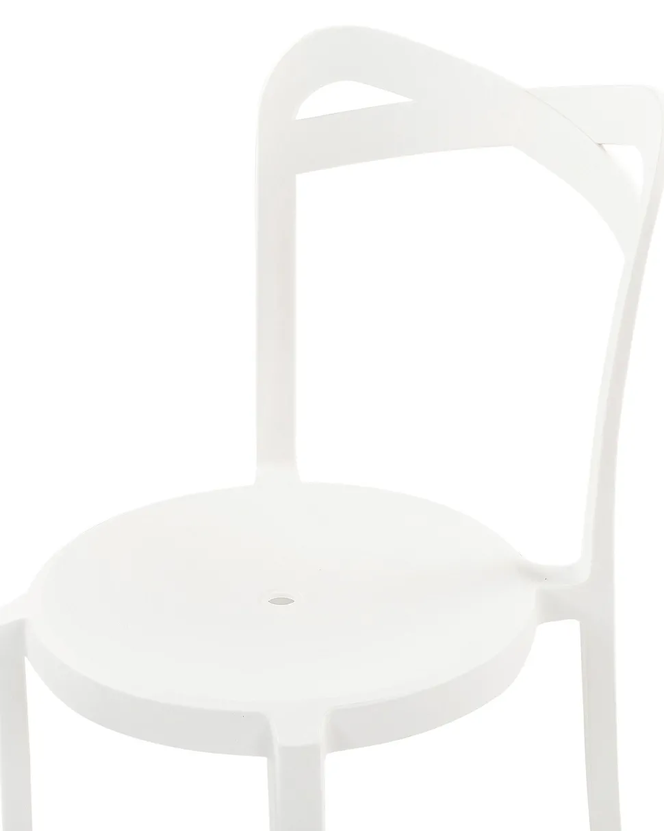 Esszimmerstuhl Kunststoff Weis 4Er Set Camogli