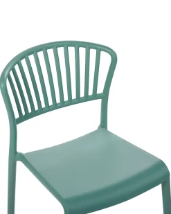 Esszimmerstuhl Kunststoff Grun 4Er Set Gela