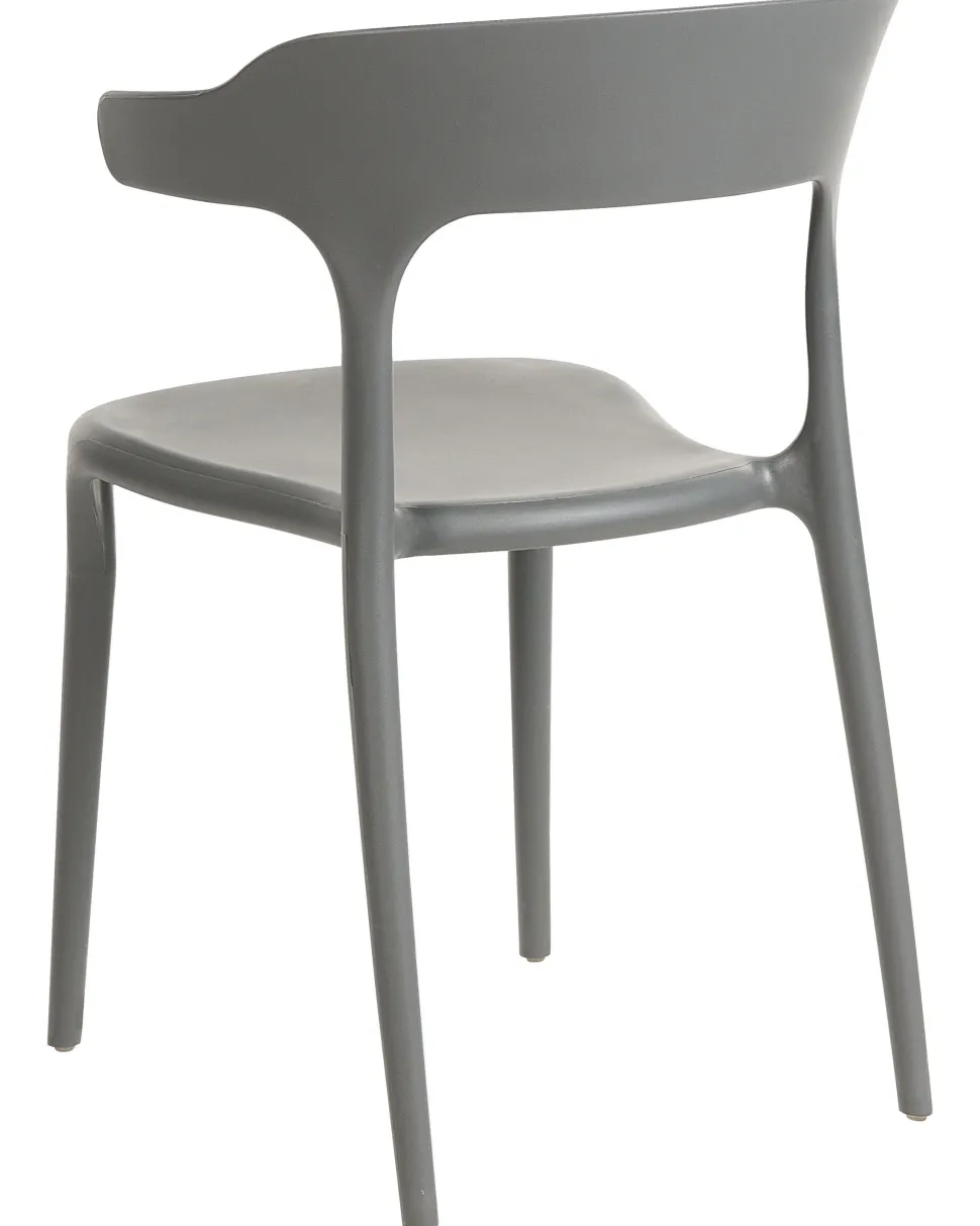 Esszimmerstuhl Kunststoff Grau 4Er Set Gubbio