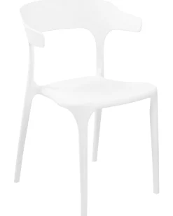 Esszimmerstuhl Kunststoff Weis 8Er Set Gubbio