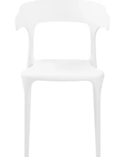 Esszimmerstuhl Kunststoff Weis 8Er Set Gubbio