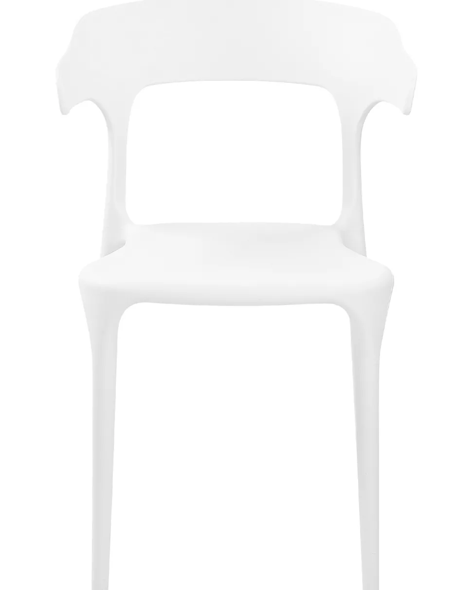 Esszimmerstuhl Kunststoff Weis 8Er Set Gubbio