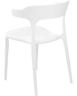 Esszimmerstuhl Kunststoff Weis 8Er Set Gubbio