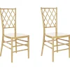 Esszimmerstuhl Kunststoff Gold Glanzend 2Er Set Clarion