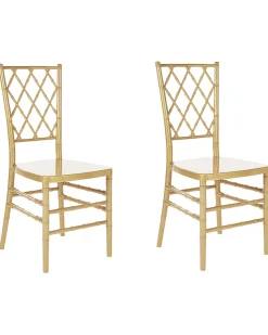 Esszimmerstuhl Kunststoff Gold Glanzend 2Er Set Clarion